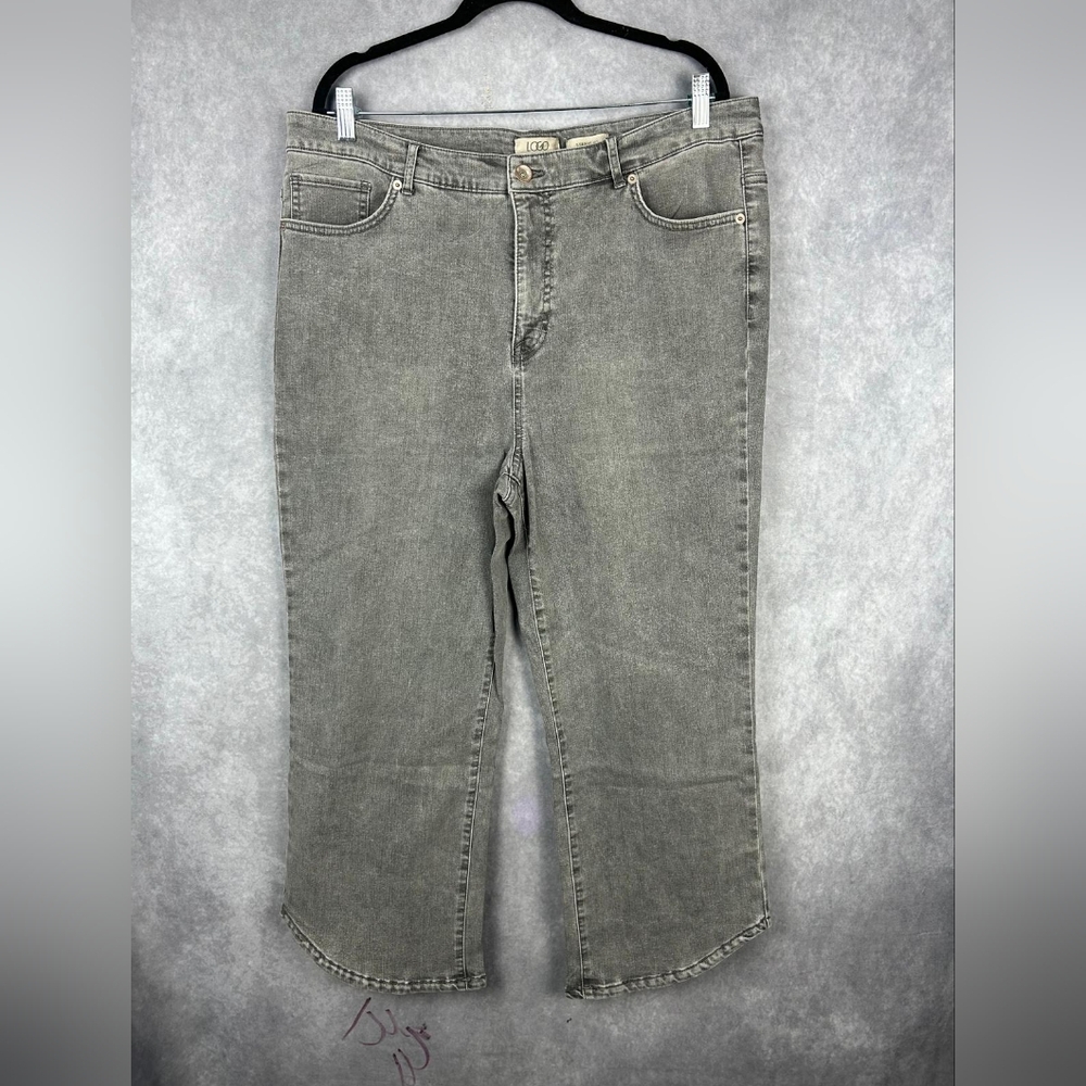 Logo Lori Goldstein boyfriendā jeans cropped size 18W